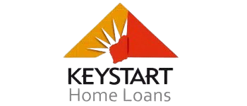 Keystart Home Loans logo featuring a stylized mountain and text.