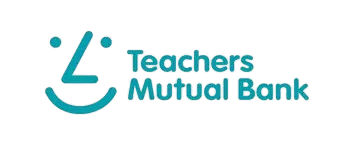 Teachers Mutual Bank logo featuring a smiling face and text.