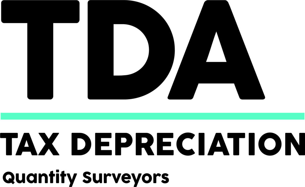 Tda tax depreciation logo with quantity surveyors branding.