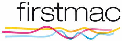 Firstmac logo with colourful wave design.