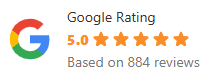FirstPoint Mortgage Brokers' Google rating displaying 5.0 stars based on 884 reviews.